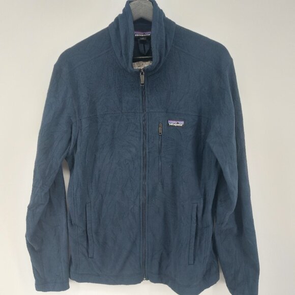 Patagonia Micro Fleece Jacket Navy Size Medium Blue - Picture 5 of 10